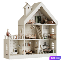Dollhouse with toys 3D Model Corona