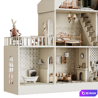 Dollhouse with toys 3D Model Corona