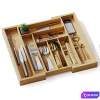 Pipishell Bamboo Expandable Drawer Organizer 3D Model Corona
