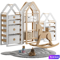 Toy storage racks VROST 3D Model Corona