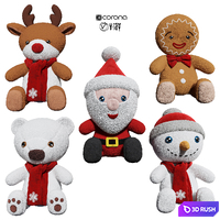 Christmas toys 3D Model Vray, Corona