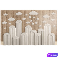 Headboard 3d Wall Panel 3D Model Corona
