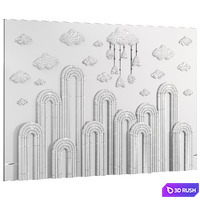 Headboard 3d Wall Panel 3D Model Corona