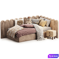Kids Bed LEGO 2 3D Model Corona