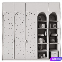 Wardrobe Children's 12 3D Model Vray, Corona