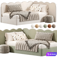 Corner bed Riviera 3D Model Corona