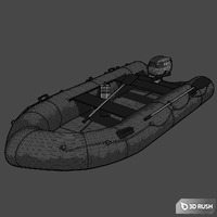 Dinghy (dinghy) 3D Model Vray