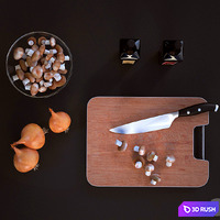 Kitchen set 3D Model Vray