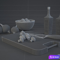 Kitchen set 3D Model Vray