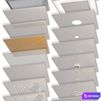 Set of elements for suspended ceiling Armstrong 3D Model Vray, Corona