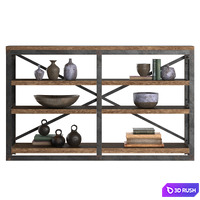 CONSOLE FRENCH LIBRARY small 3D Model Vray