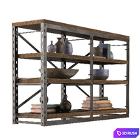 CONSOLE FRENCH LIBRARY small 3D Model Vray