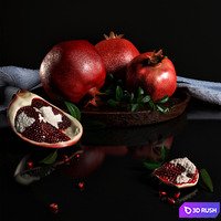 Garnet set 3D Model Vray