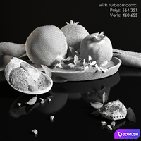 Garnet set 3D Model Vray