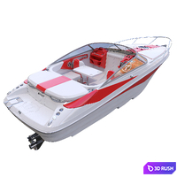 Speed ​​sea boat 3D Model Vray