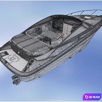Speed ​​sea boat 3D Model Vray