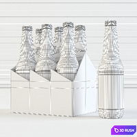 Bottles of beer 3 3D Model Vray, Corona