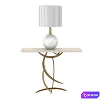 Porta romana miro table and bishop lamp 3D Model Vray