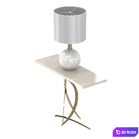 Porta romana miro table and bishop lamp 3D Model Vray