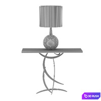 Porta romana miro table and bishop lamp 3D Model Vray