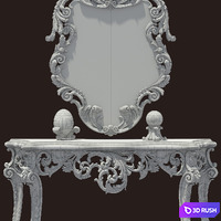 Chelini console 3D Model Vray