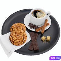 Coffee &amp; Cookies 3D Model Vray, Corona