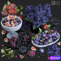 Fruits. Purple