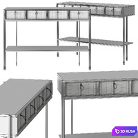 Porada Bayus 8 Console Table 3D Model Vray, Corona