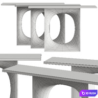 Kristalia Holo Console Tables 3D Model Vray, Corona