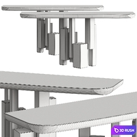 Cattelan Italia Skyline Wood-C Console 3D Model Vray, Corona