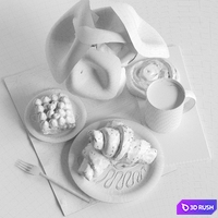 Croissant 3D Model Corona