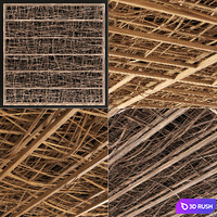 Ceiling canopy branch thin crooked 3D Model Vray