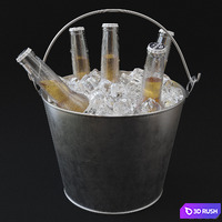Beer bucket, Corona Extra beer 3D Model Corona