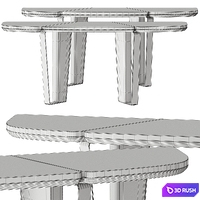 Longhi Keope Console Tables 3D Model Vray, Corona