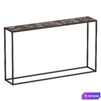 Mix Agate Metal Frame Console Table (Crate and Barrel) 3D Model Vray, Corona