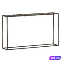 Mix Agate Metal Frame Console Table (Crate and Barrel) 3D Model Vray, Corona