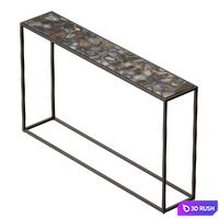 Mix Agate Metal Frame Console Table (Crate and Barrel) 3D Model Vray, Corona