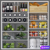 Kitchen decor 2 3D Model Vray, Corona