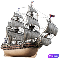 Flagship Peter 1 The Ingermanland 1715 3D Model Corona