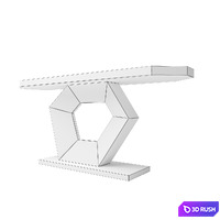 Metal consolle 3D Model Vray, Corona