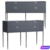 Maxalto Alcor Consoles / Console B&amp;B Italia 3D Model Corona