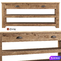 Morgan wooden console 3D Model