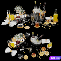 Ralph Lauren Wyatt bar decor collection 3D Model Corona