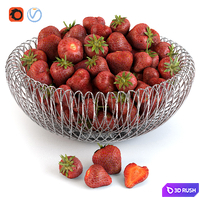 Strawberry 3D Model Vray, Corona