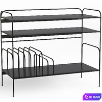 Metal vinyl shelf, Hiba 3D Model Corona