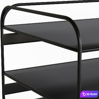 Metal vinyl shelf, Hiba 3D Model Corona
