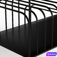 Metal vinyl shelf, Hiba 3D Model Corona