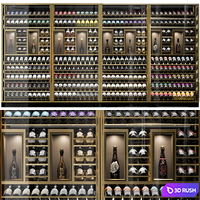 Wine cellar 03 3D Model Vray, Corona