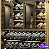 Wine cellar 03 3D Model Vray, Corona