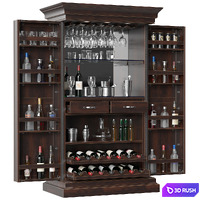 Home Bar Cabinet 3D Model Corona